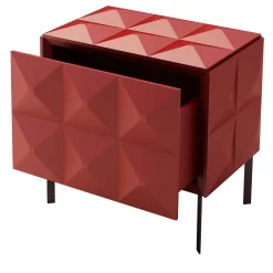 Comodino Belmondo rosso di Bruno Rainaldi