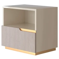 Comodino bianco aperto Clizia