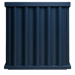 Comodino Curl in MDF Blu Petrolio