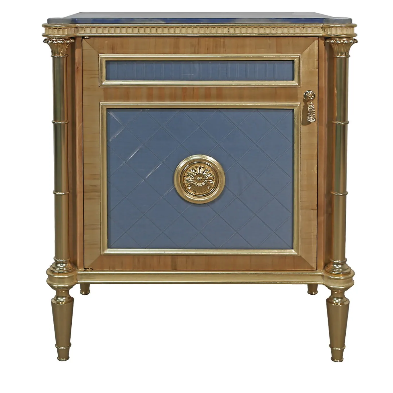 Comodino in foglia d'oro