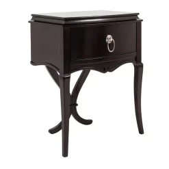 Comodino in legno di ciliegio nero con cassetto