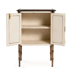 Comodino Lombardia Bamboo con Motivo Chinoiserie
