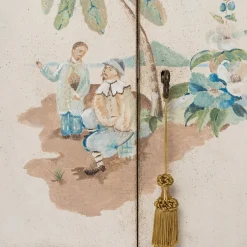 Comodino Lombardia Bamboo con Motivo Chinoiserie