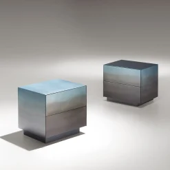 Comodino Marea 50 in Acciaio Inossidabile Azzurro di Zanellato&Bortotto