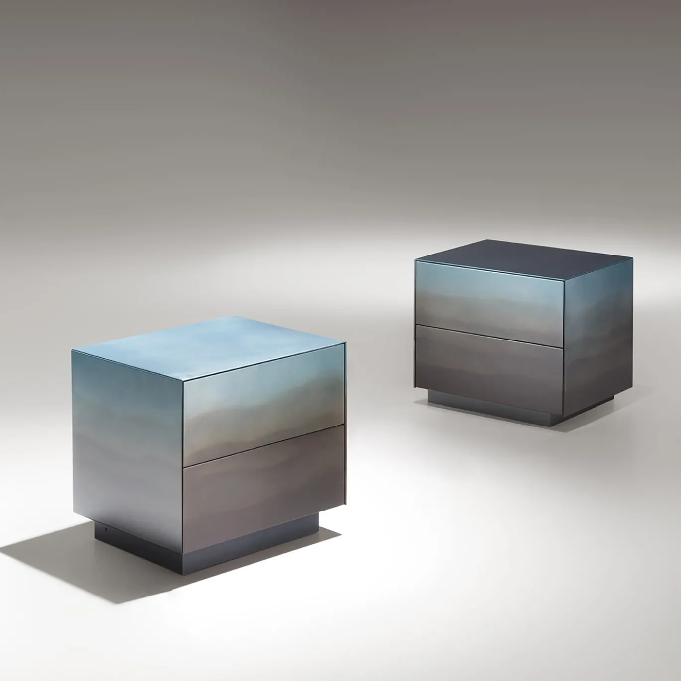 Comodino Marea 50 in Acciaio Inossidabile Azzurro di Zanellato&Bortotto