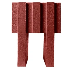 Comodino Merlate in ceramica rossa di Patricia Urquiola