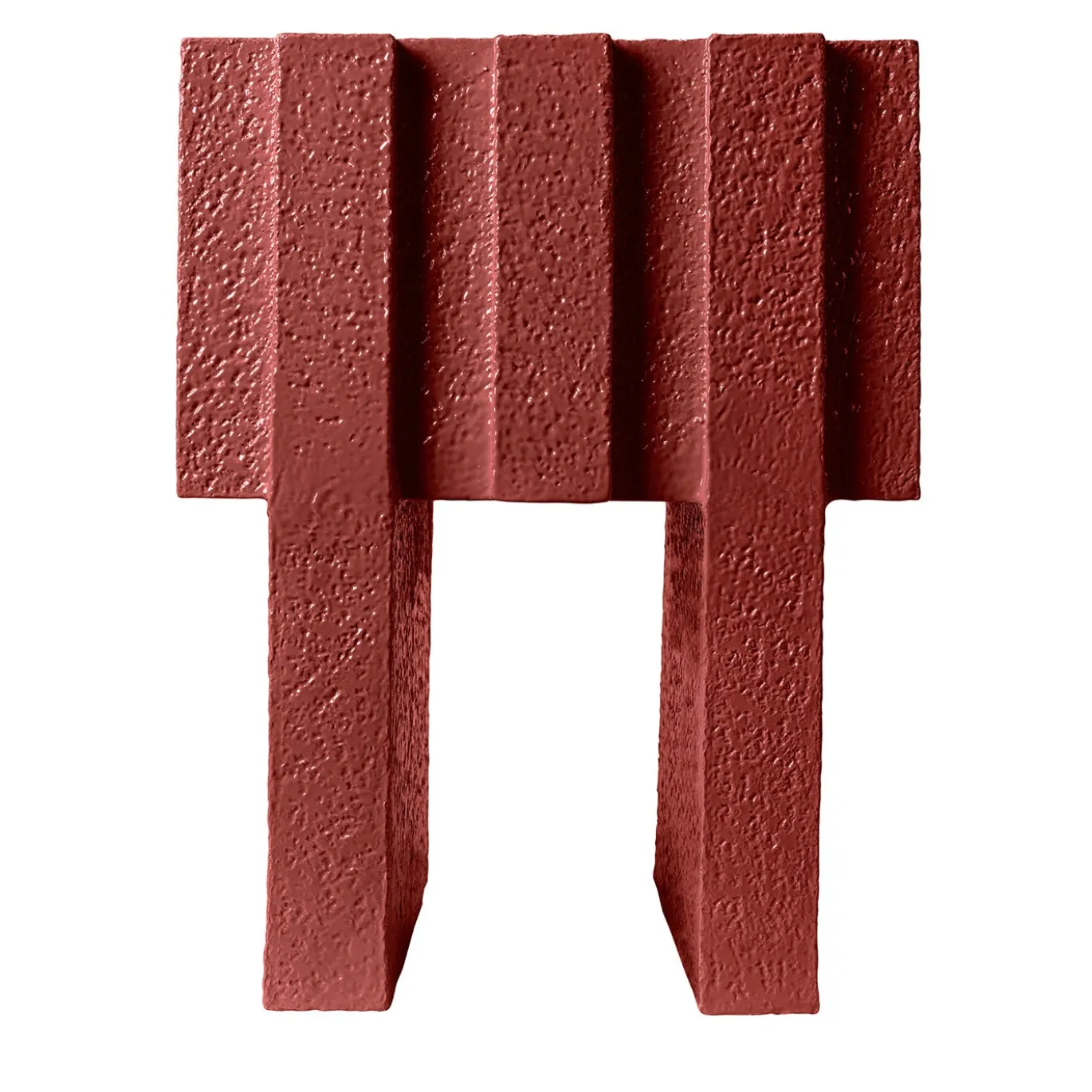 Comodino Merlate in ceramica rossa di Patricia Urquiola