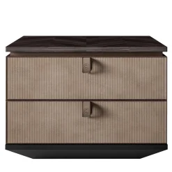 Comodino Night in Pelle Beige
