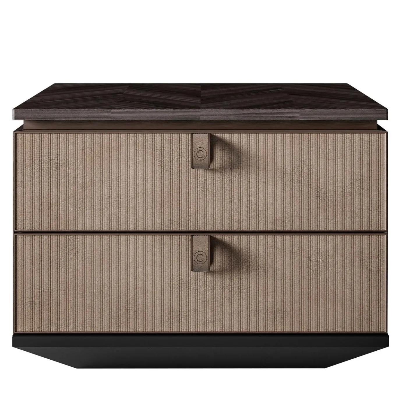 Comodino Night in Pelle Beige