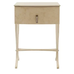 Comodino Novecento effetto marmo color crema