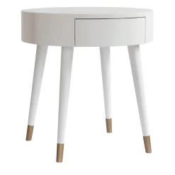 Comodino Santos laccato bianco lucido