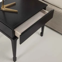 Comodino Taisha Nero in Legno