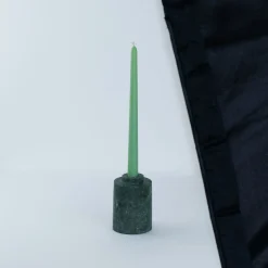 Com portacandela cilindrico in marmo verde Guatemala