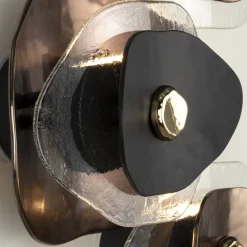 Composizione di 5 lampade da parete Floret in vetro
