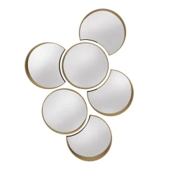 Composizione Specchio da Parete in Bronzo Irregolare Bolla
