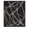 Composizione 1956 Tappeto astratto in lana nera di Manlio Rho