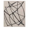 Composizione 1956 Tappeto astratto in lana bianco sporco di Manlio Rho