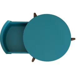 Comò rotondo Optic Azzurro