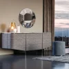 Comò Venere Grigio Scuro con Top in Marmo