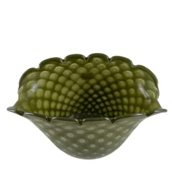 Conchiglia Vaso piccolo in vetro verde zoomorfo