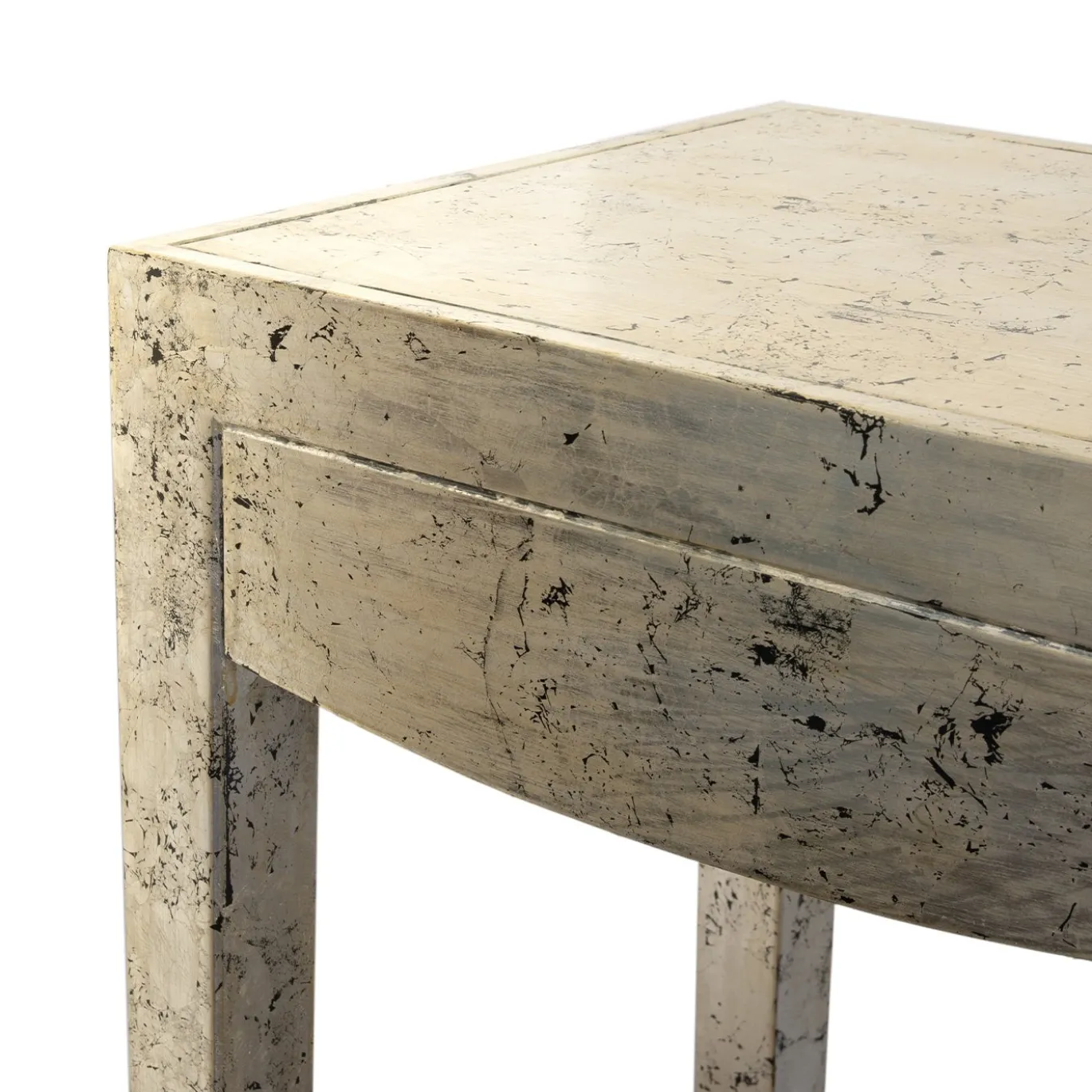 Console Art Deco Tecla in Foglia d'Argento