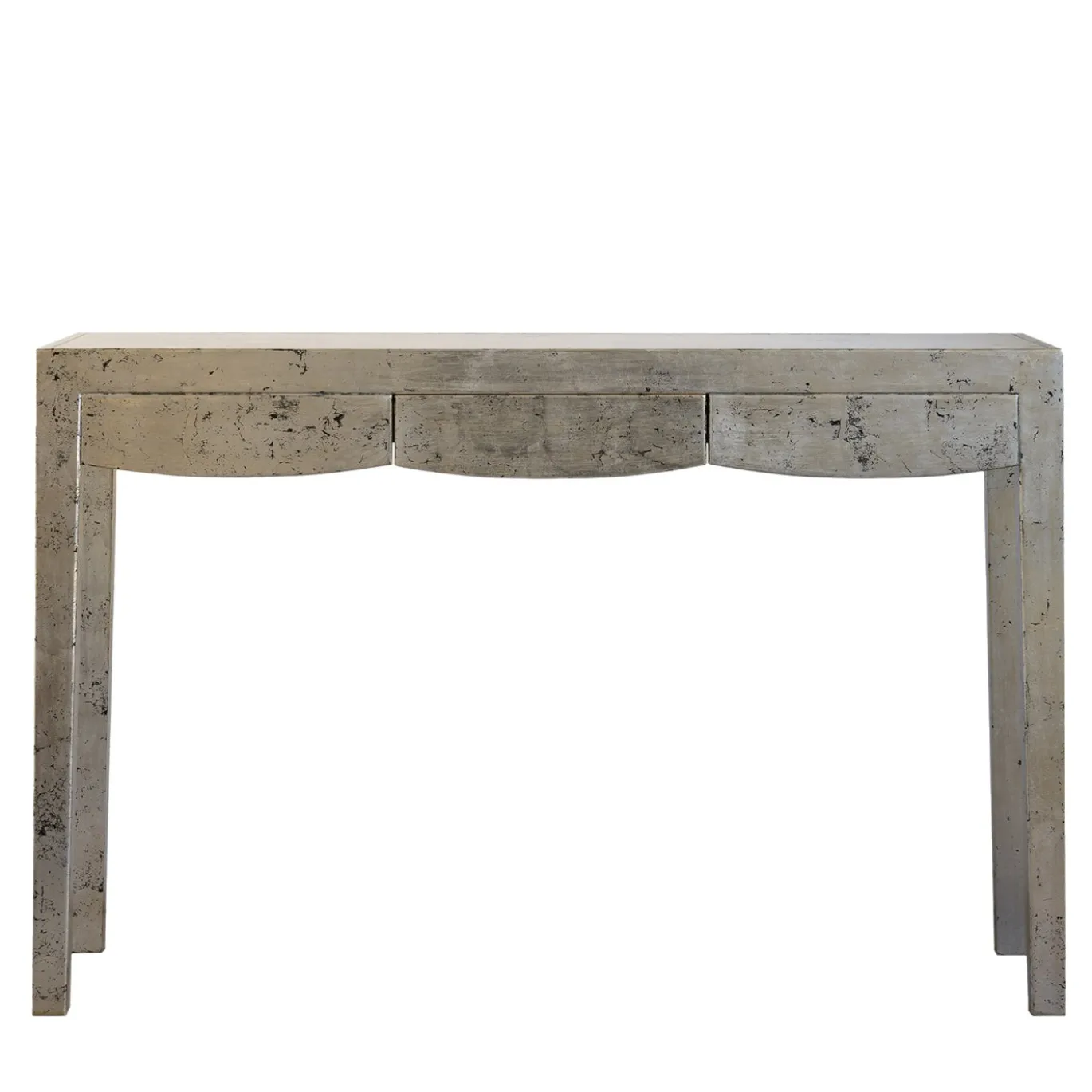 Console Art Deco Tecla in Foglia d'Argento