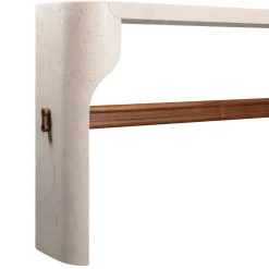 Console Athena in marmo Trani e legno