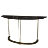 Console Aureola con piano in marmo nero di Guinea