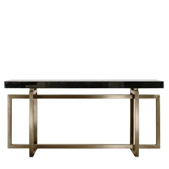 Console Charlotte con base in metallo bronzato