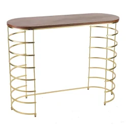 Console Circle con piano in rovere