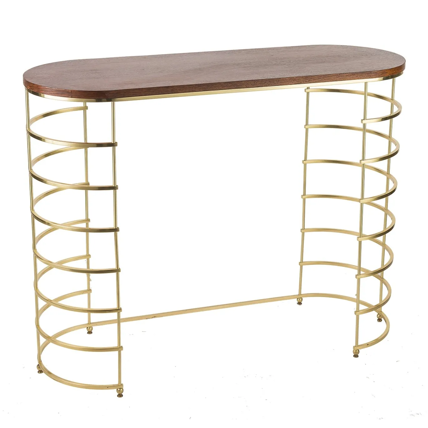 Console Circle con piano in rovere