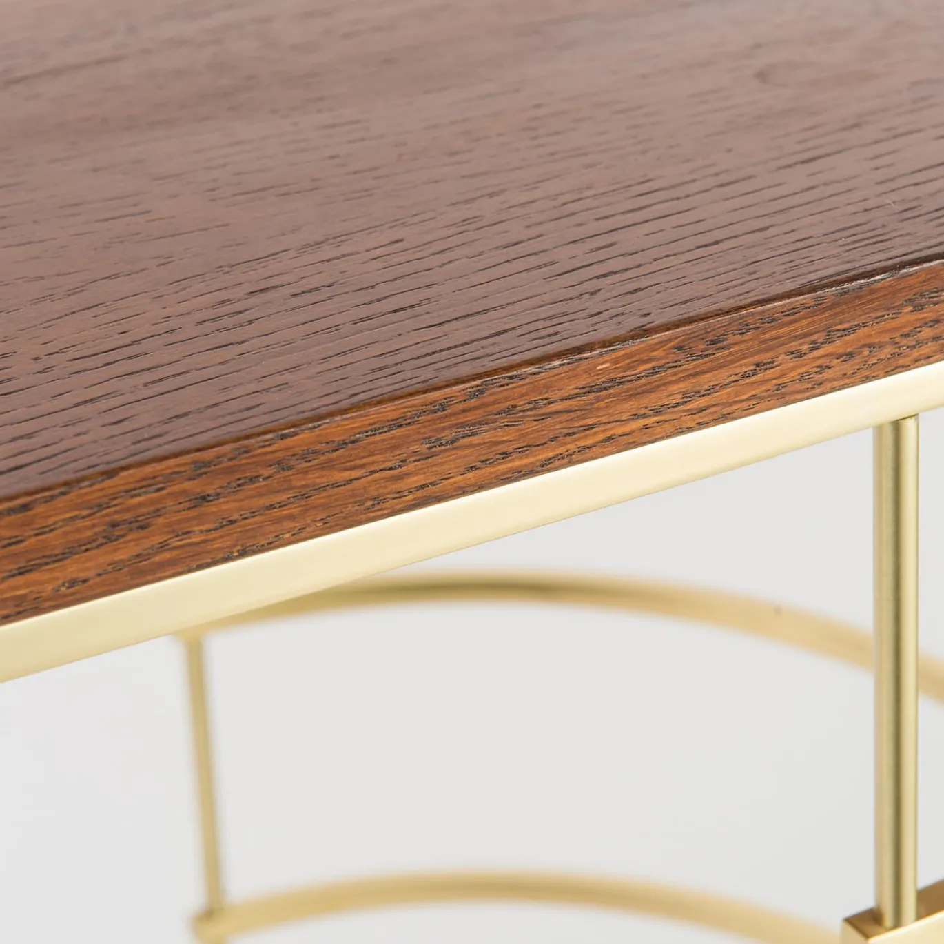 Console Circle con piano in rovere