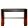 Console Collectionist con piano in marmo travertino grigio