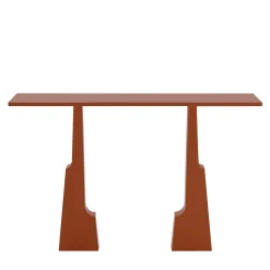 Console Emily in legno laccato arancione