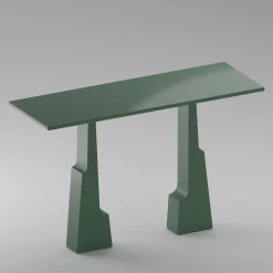 Console Emily in legno laccato verde