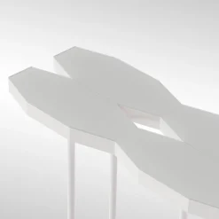 Console esagonale bianco opaco