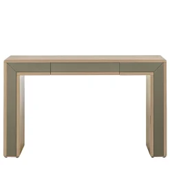 Console Galileo Lux in pelle e legno eucalipto