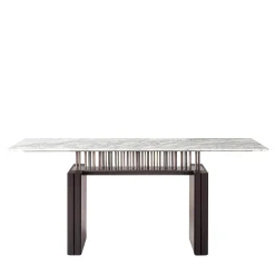 Console G-Code in marmo Calacatta e noce Canaletto nero
