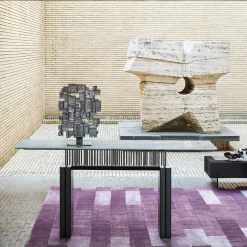 Console G-Code in marmo Calacatta e noce Canaletto nero