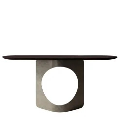 Console Hole in grigio grafite e noce