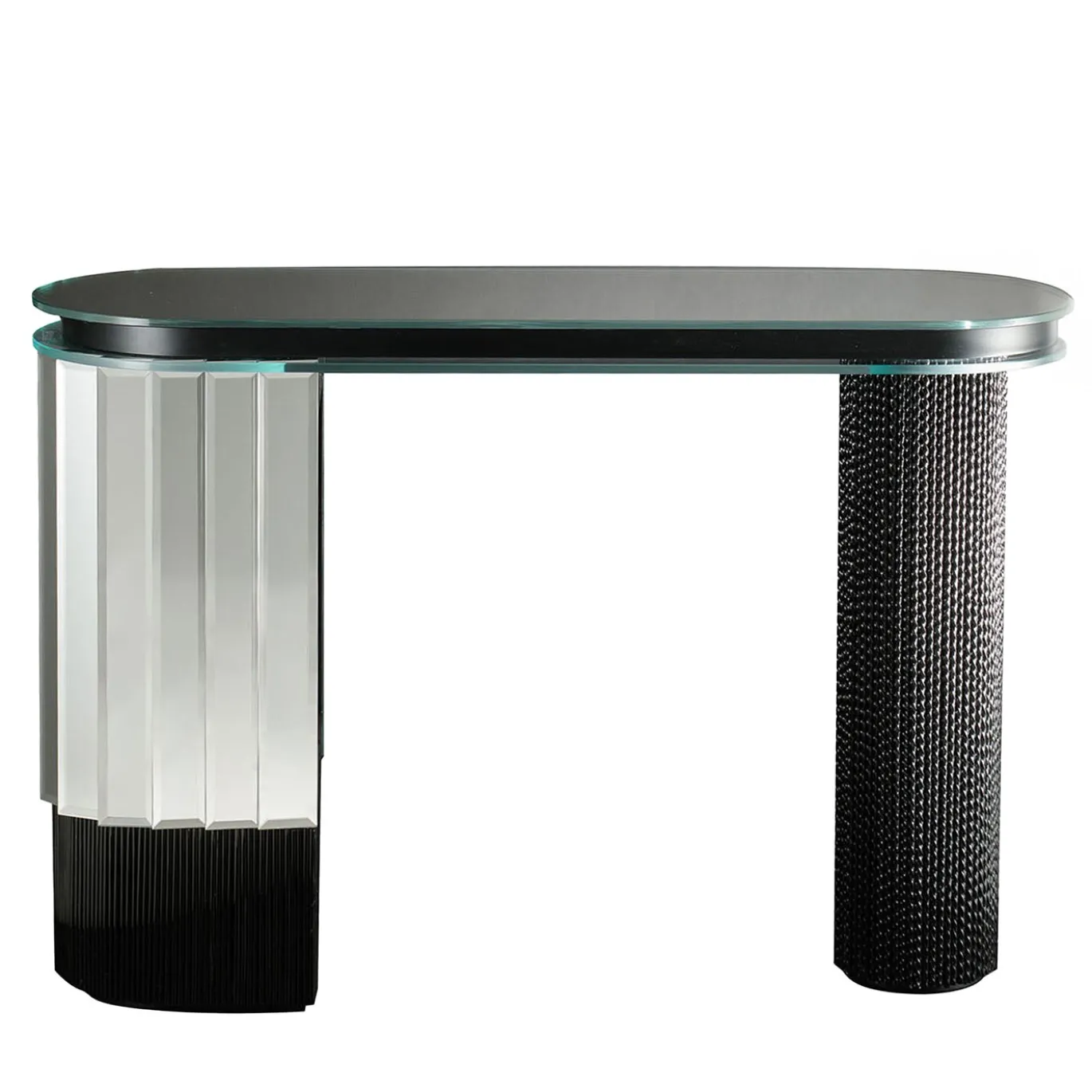 Console Incontro in Vetro di Murano Nero