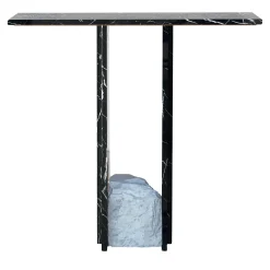Console in marmo Marquina e Carrara bianco SSC103-4