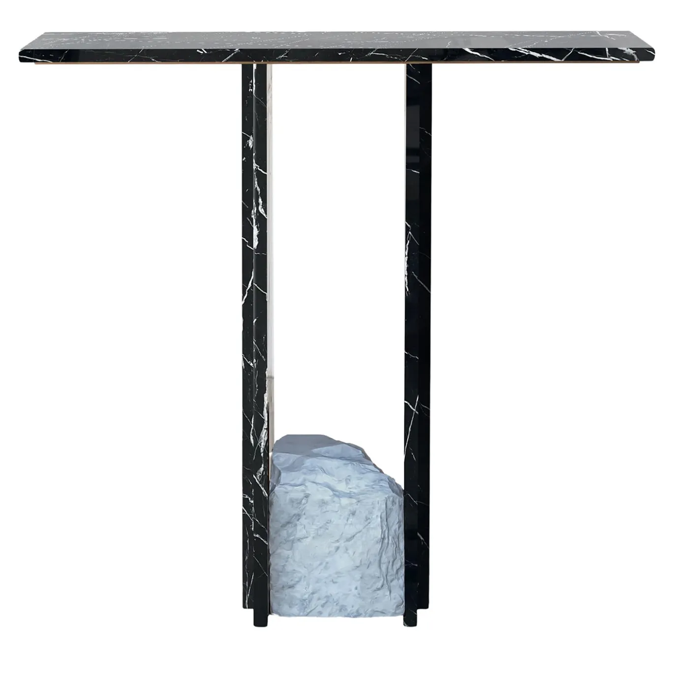 Console in marmo Marquina e Carrara bianco SSC103-4