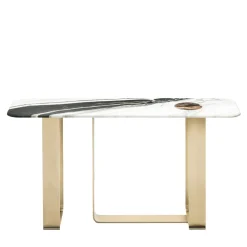 Console in marmo Minerva Dalmata con intarsi in corno