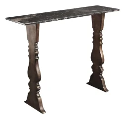 Console in ottone e marmo