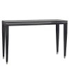 Console Nera con Accenti in Cromo