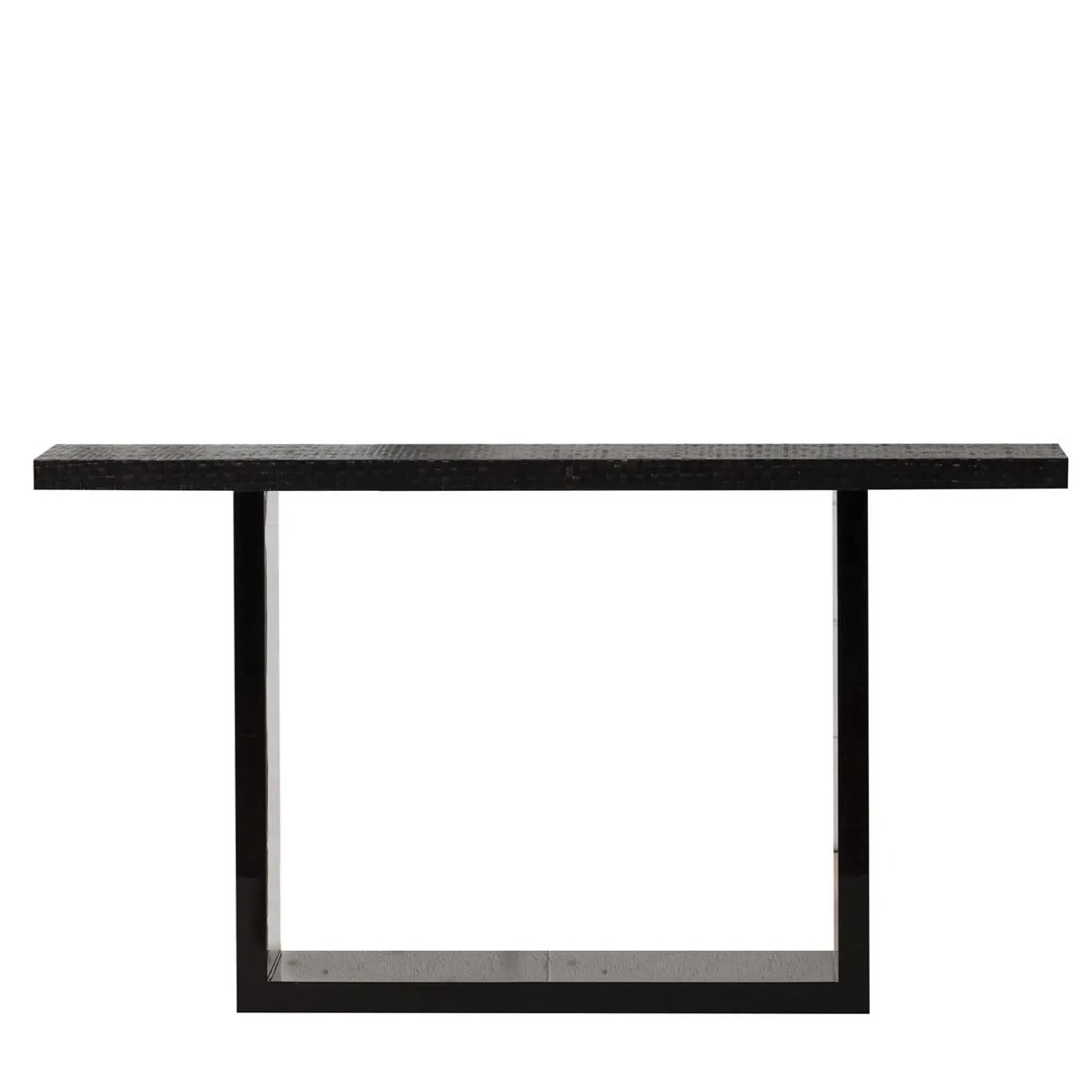 Console Ottantotto in legno laccato nero lucido