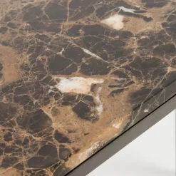 Console Poligoni con piano in marmo Saint Laurent lucido