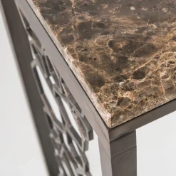 Console Poligoni con piano in marmo Saint Laurent lucido
