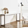 Console Stephanie con piano laccato lucido bianco